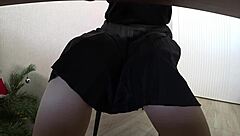 Hey voyeur, wanna see this chubby mature secretary finger her hairy pussy under the desk?