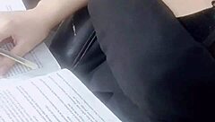 Gorgeous secretary gets boss's cock in office workout