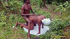 sexy village beauty gets pounded hard in the wild bush