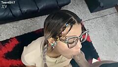 19-year-old college girl studies then gets fucked hard... real amateur