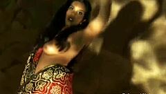 lovely skinny brunette dances nude seducing her lover erotically