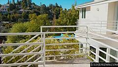 brunette deepthroat double anal ass-to-mouth gaping threesome lingerie facial