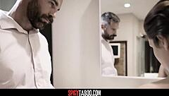 Pervy Boss Ravages Italian Maid's Tight Pussy Hard!