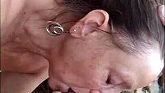 POV MATURE HOTWIFE CANDI ANNIE MILKS HUGE COCK POOLSIDE NUDIST SWALLOW