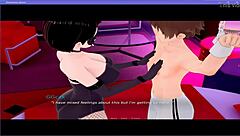 bdsm cartoon cosplay domination with footjob teasing oral handjob on big tits ass