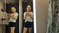 transparent try-on flashing in fitting room