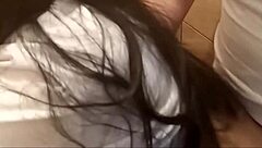 18yo latina schoolgirl sneaks bathroom creampie with classmate uniform on