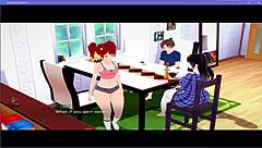 bdsm cartoon cosplay domination with footjob teasing oral handjob on big tits ass