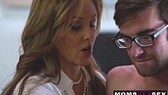 Julia ann guides natasha on big cock