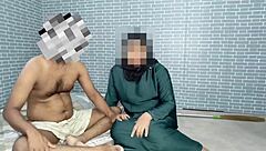 muslim maid can't resist landlord's monster cock distraction