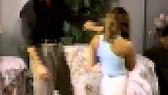 vintage soccer babe sucks hairy pussy bent over retro doggystyle classic trim