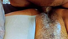 This hot asian teen's tight body bounces wildly during bedroom creampie