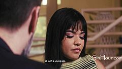 Butler blackmails cute latina 18yo orphan into house sex submission