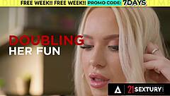 Gorgeous Blonde Vera Jarw Takes Two Monster Cocks For Horny Double Penetration In Lingerie