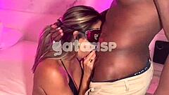 hotwife fucks huge black cock while cuckold films