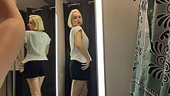 transparent try-on flashing in fitting room