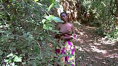 ebony babes with big tits ass scissor dildos outdoors