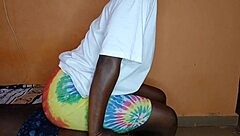 black teen ebony babe loves bent over doggystyle in panties