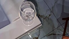 i jerk my big cock into glass pouring thick sperm pov orgasm