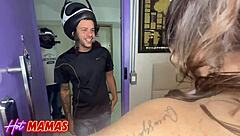 milf jully souza rides cowgirl in wild gangbang with motoboys