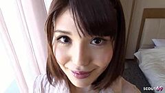 Explosive Deep Creampie Fills Skinny Asian Girl By Big Dick Old Guy In Uncensored JAV Fuck!