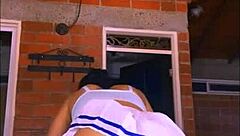 Shy petite Latina roommate shares breathless night with Maria