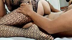 Hotel massage turns into intense missionary cowgirl creampie sex