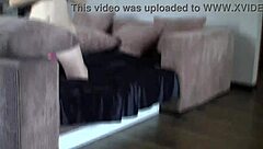 Sexy college babe moans bent over in stockings pov