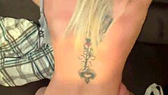 stepmom's pussy gets pounded hard then surprised with hot cum in mouth