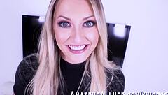 hot blonde adira allure sucks and fucks monster cock deepthroat cumshot 💋🍆