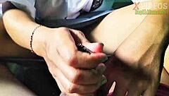 i rush my asian handjob cumshot before school starts late