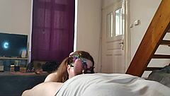 obsessed babe deepthroats stepdaddy's monster cock sloppy hd