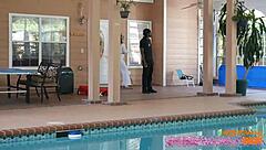 Pawg BBW Bodybuilder Invites Neighbors for Interracial 3some Fun