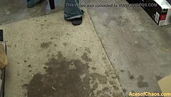 Sasha Foxxx kneels as human ashtray for total humiliation