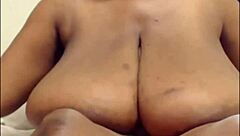 huge black tits bounce wildly on live webcam show