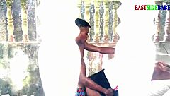 Caught landlord fucking ebony church girl doggystyle outdoors