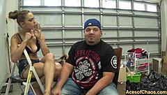 Sasha Foxxx kneels as human ashtray for total humiliation