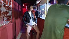 wife flashes no panties at bar fucked by hung stranger in bathroom