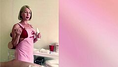 russian blonde nurse milks cock hard till massive cum explosion