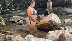 Risky river sex tight pussy cowgirl missionary drip
