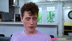 woman finds condom in laundry fits it on throbbing cock