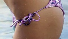 bold horny blonde masturbates big ass pussy at pool