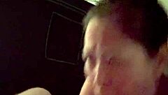 Korean milf deepthroats husband's big white cock pov