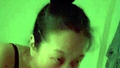 Korean milf deepthroats husband's big white cock pov