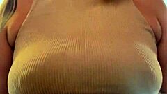gym sweat drips on my hard nipples wet pussy times square