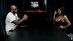 natzinha morena strips shows big tits talks porn vs content creation on sheer red