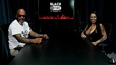 natzinha morena strips shows big tits talks porn vs content creation on sheer red