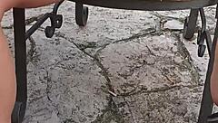 vacation vibes turn risky with that wild european shaved pussy