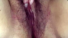 Mature Plump Woman Fucks Wet Pussy in Room