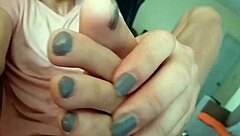 i love playing with my shemale feet sensually